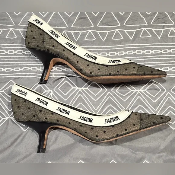 Christian Dior Limited Edition J'Adior Mesh Ribbon Pumps Size 39.5 (9.5 US) - Picture 3 of 8